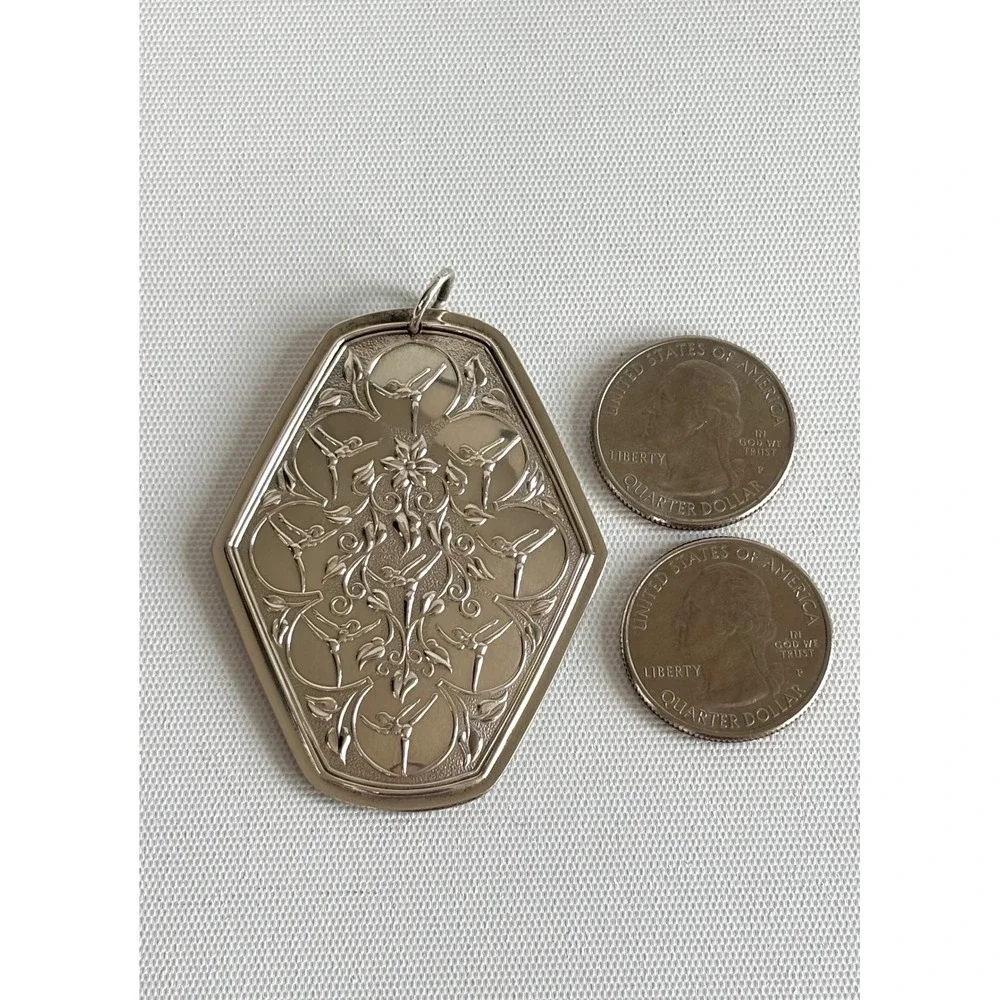 Towle 1979 Sterling Christmas Medallion Nine Ladies Dancing Pendant Original Box